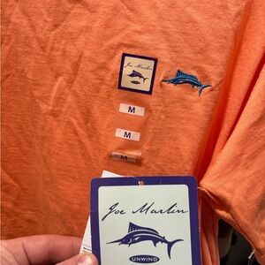 Southern Tide M Mens Pocket T-shirt Orange The Perfect Cast Fishing Medium ST